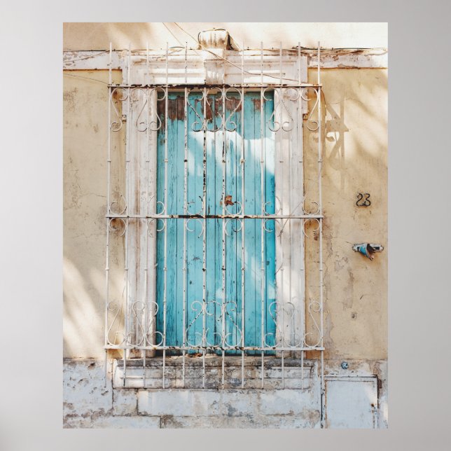 White steel window grill poster (Front)