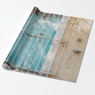White steel window grill wrapping paper
