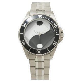 White Steel Yin Yang Horloge of N.A. Watch