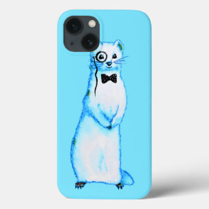 White Stoat Ermine Cute Ferret Lover Art iPhone 13 Case
