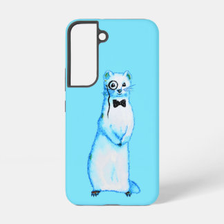 White Stoat Ermine Cute Ferret Lover Art Samsung Galaxy Case