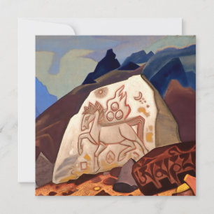 “White Stone - Horse of Happiness” by Nicholas Roe Holiday Card