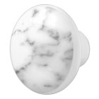 White stone marble door and drawer pull knobs