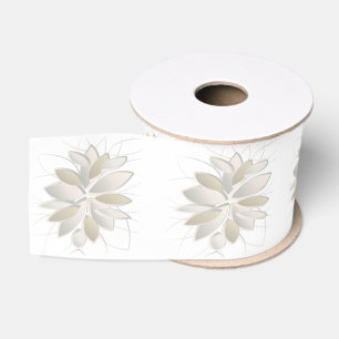 white stone petals grosgrain ribbon