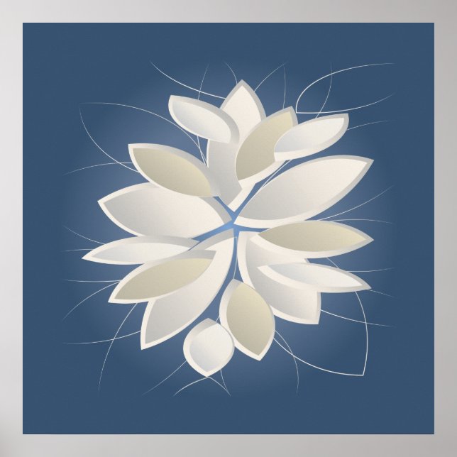 white stone petals poster (Front)