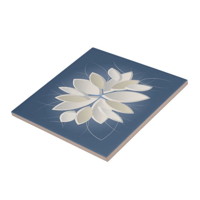 white stone petals tile (Side)