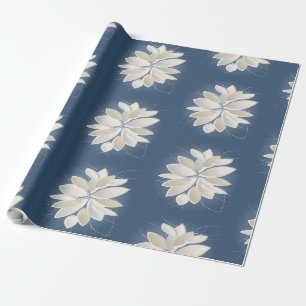 white stone petals wrapping paper