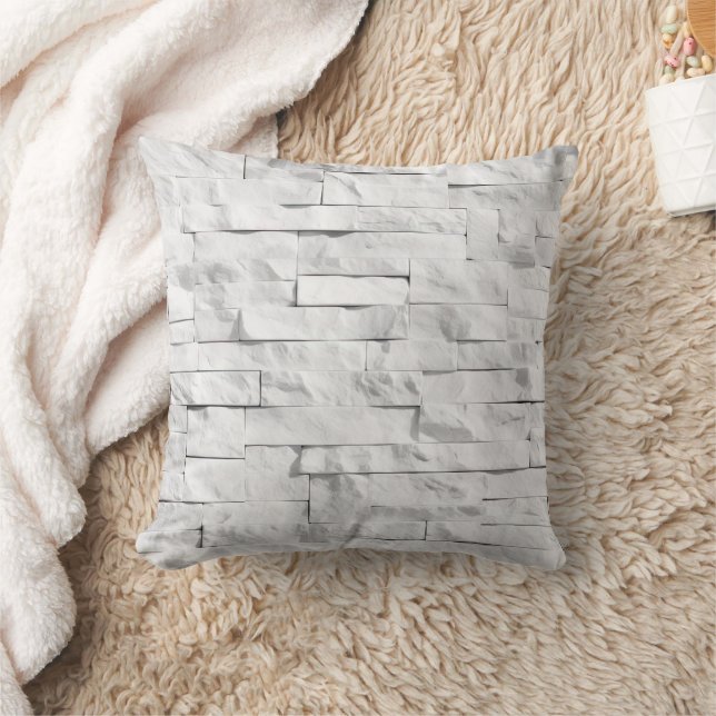 White Stone Textures Design Series 1 Cushion (Blanket)