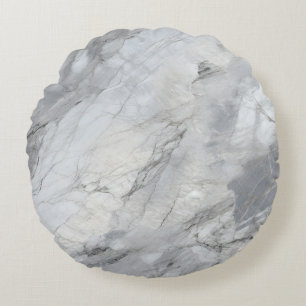 White Stone Textures Design Series 2 Round Cushion