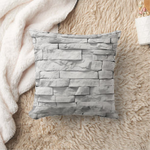 White Stone Textures Design Series 3 Cushion
