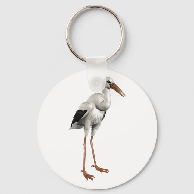 White Stork Key Ring (Front)