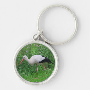 White stork key ring