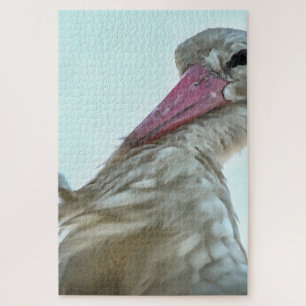 White Stork With Incredulous Expression Jigsaw Puzzle