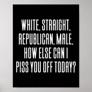 White Straight Republican Male 3  Poster