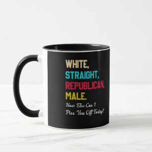 White Straight Republican Male Funny Republican Mug