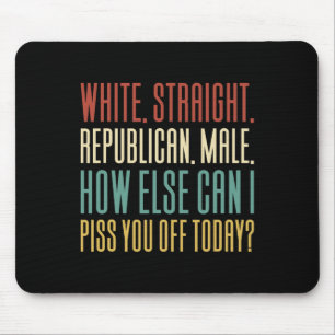 White Straight Republican Male  Mouse Mat