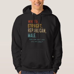 White Straight Republican Male Republican Hoodie