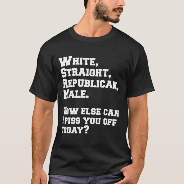 White Straight Republican Male T-Shirt (Front)