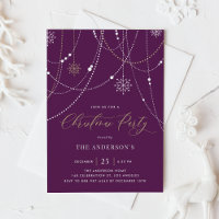 White String Lights Purple Christmas Party