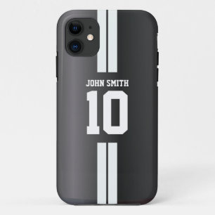 White Stripe Soccer Jersey Dark iPhone 5 Case