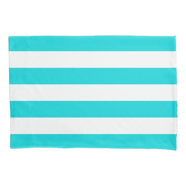 White Stripes Pattern {pick your background color} Pillowcase (Front-Left)