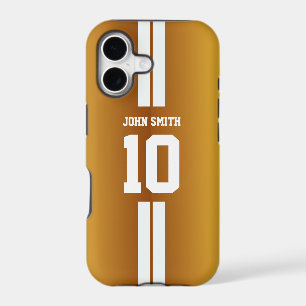 White Stripes Soccer Jersey Golden iPhone 5 Case