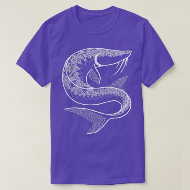 White Sturgeon Fish T-Shirt (Design Front)