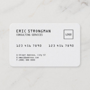 White style credit card looks