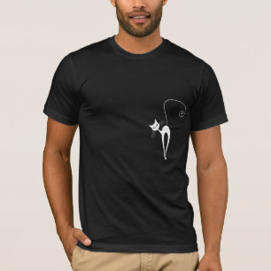 White Stylised Cat T-Shirt