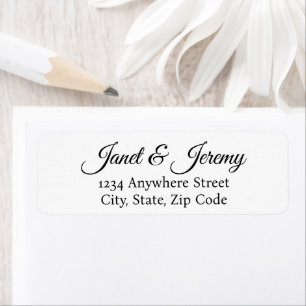White Stylised Names Wedding Address