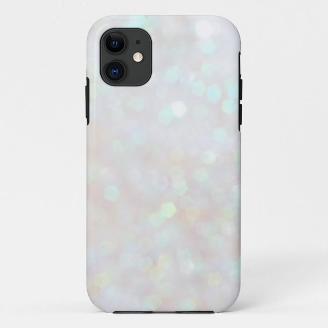 White Subtle Bokeh Sparkle Glitter iPhone 5s Case (Back)