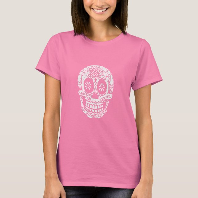 White Sugar Skull T-Shirt (Front)