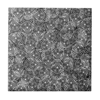 White Sugar Skulls    Tile