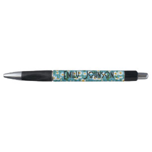 White Summer Daisies With Custom Name