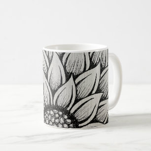 White Sunflower Mug