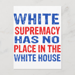 white supremacy design postcard