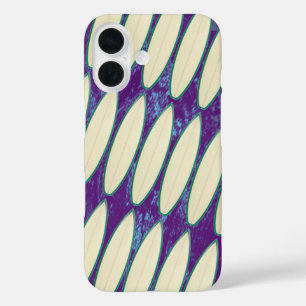 white surfboards pattern iPhone 16 case
