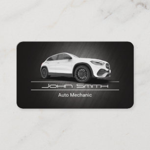 White SUV Car   Mechanic   Auto Car Repair Business Card