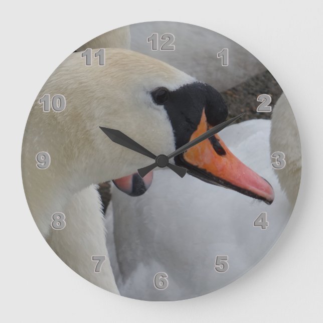White Swan Acrylic Wall Clock (Front)