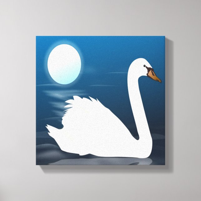 WHITE SWAN CANVAS PRINT (Front)