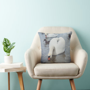 White swan cushion