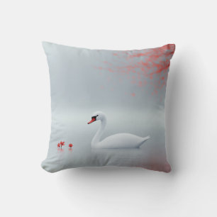 White Swan Design Cushion