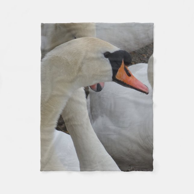 White Swan Fleece Blanket (Front)
