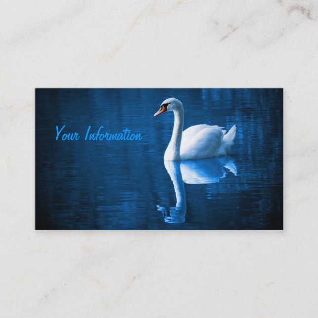 White Swan Grunge Business Cards (Front)