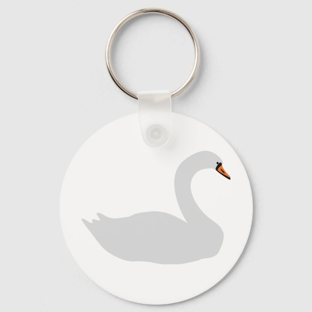white swan icon key ring (Front)