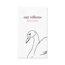White swan illustration beauty stylish card
