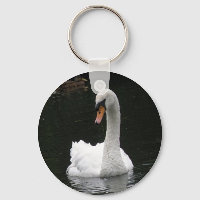 White Swan Keychain (Front)