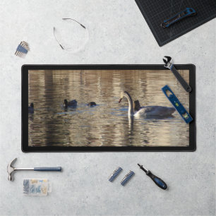 White Swan n Mallard Ducks Mat