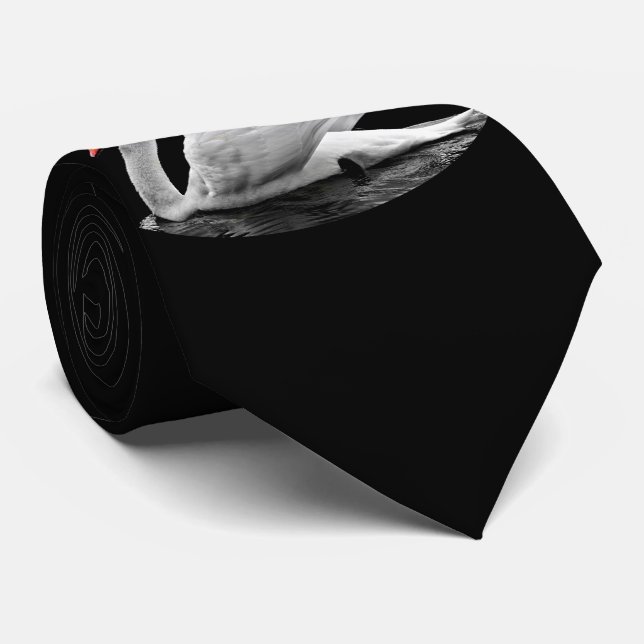 White Swan on Lake Tie (Rolled)