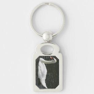 White Swan On The River Avon Key Chain